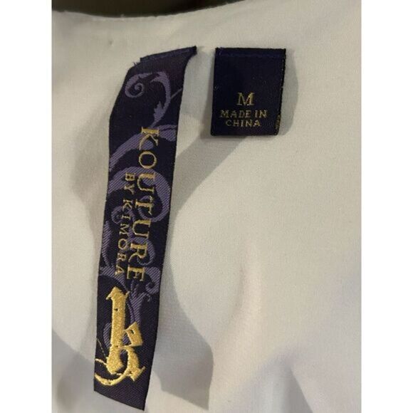 Kouture‎ White Dress, With Gold Buttons, NWT, Size M. - Picture 6 of 8